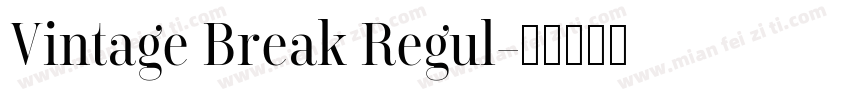 Vintage Break Regul字体转换
